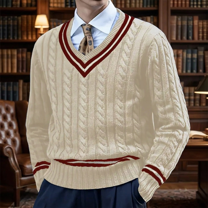 Men's Stylish V-Neck Pullover