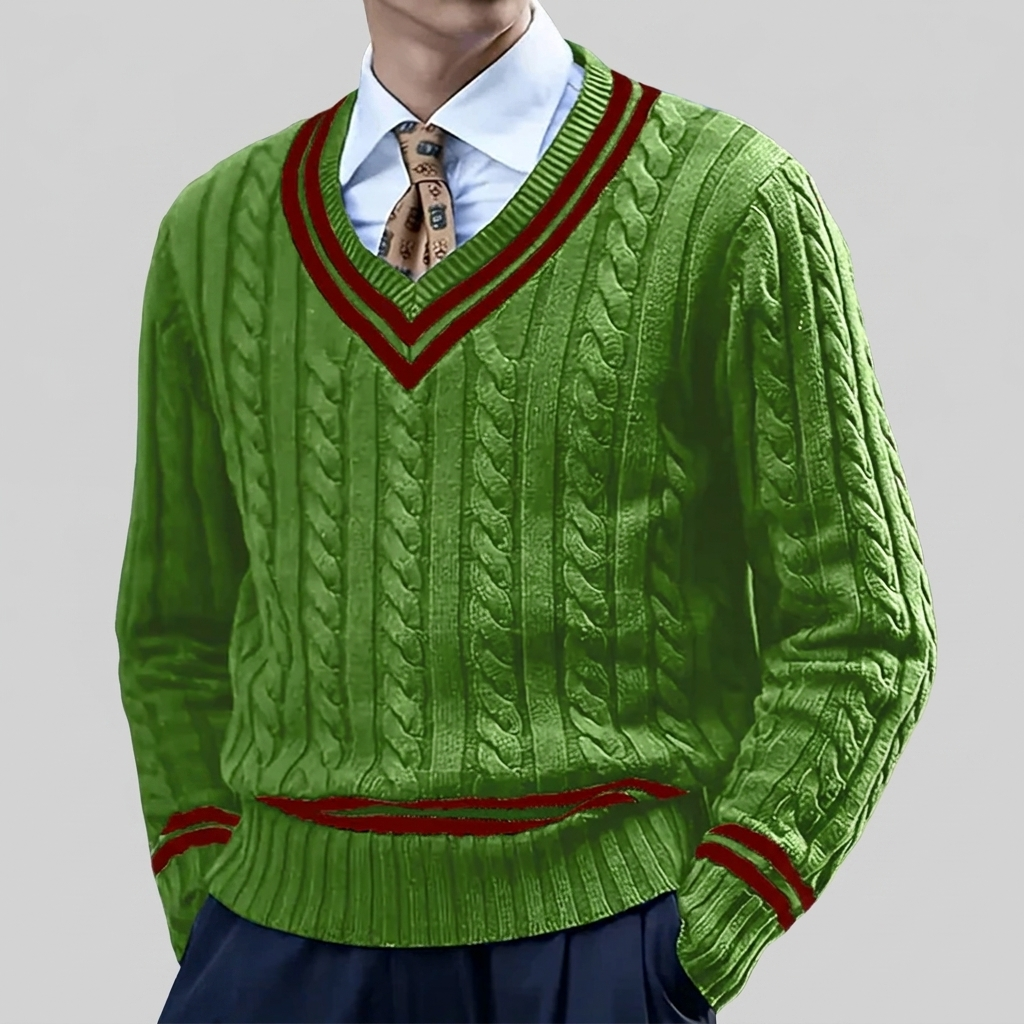 Men's Stylish V-Neck Pullover