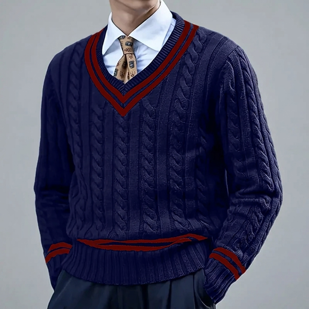 Men's Stylish V-Neck Pullover